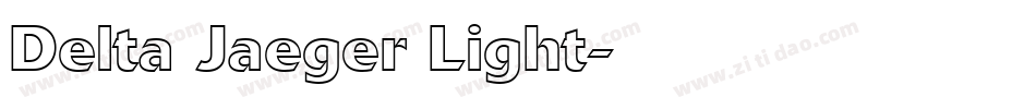 Delta Jaeger Light字体转换